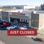The words "just closed" over an AutoZone buliding